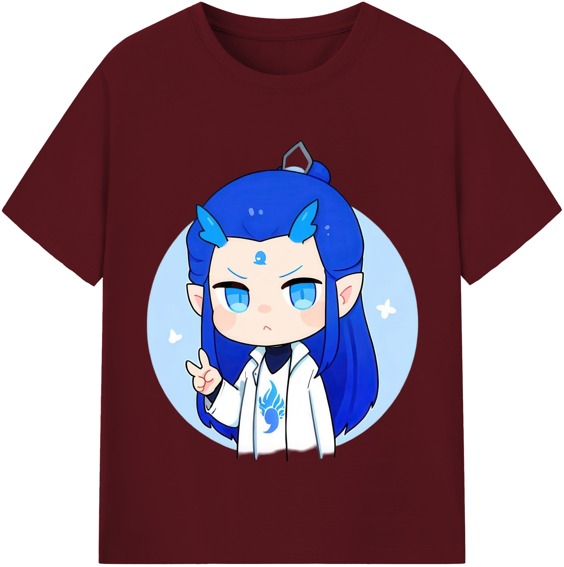 （画像用） Ne Zha 2 ナタ 魔童の大暴れ 綿100％半袖Tシャツ（フロントプリント）